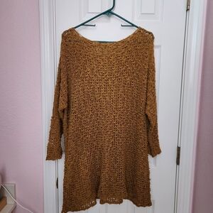 Elegant Tan Knit Sweater for Women